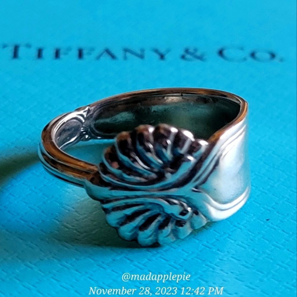 1880 Tiffany & Company Sterling silver Spoon Ring Handcrafted #22